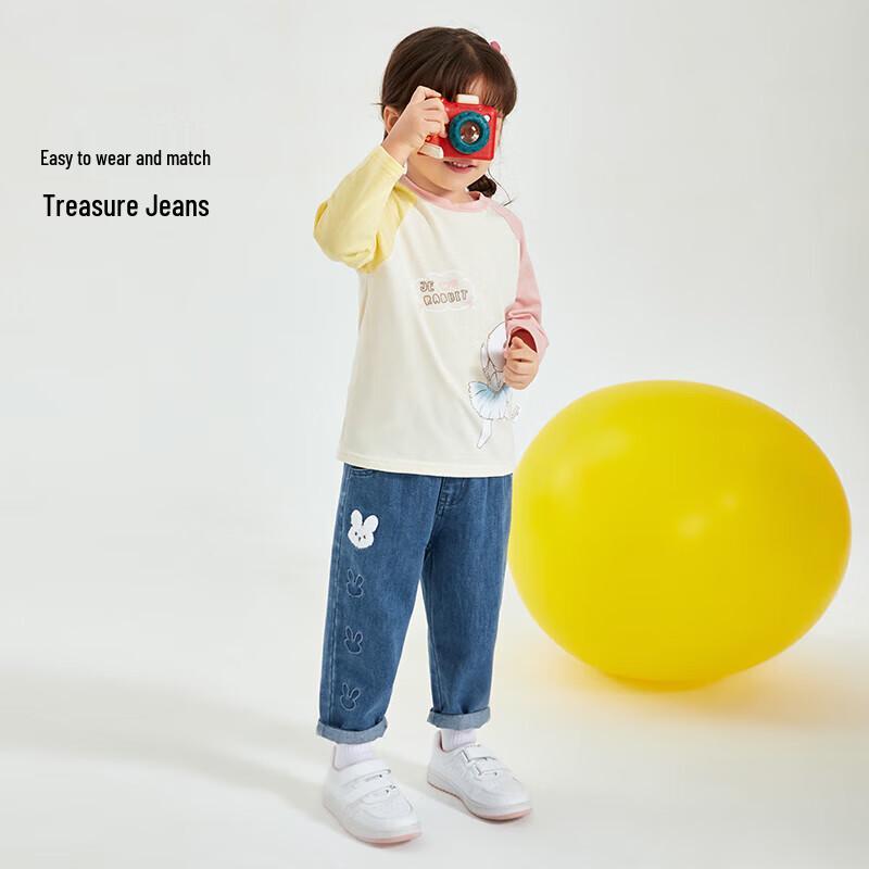 Джинсы для девочек JELLYBABY прямого кроя