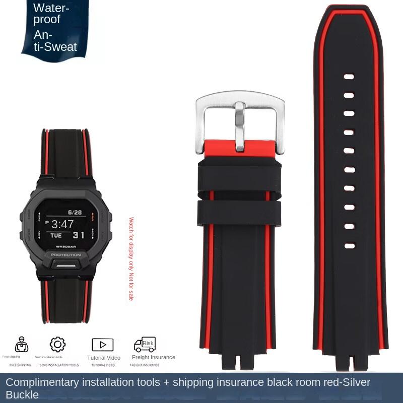Для Casio Серии GBD-200 GBD-200-1 GBD-200UU/SM Черный Воин Водонепроницаемый Силиконовый Резиновый Ремешок для Часов Спортивный Ремешок Браслет