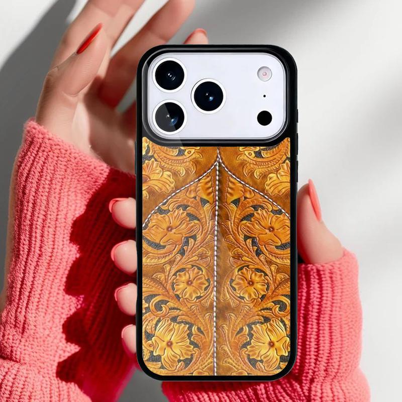 Rustic Brown Western Country Leather soft Phone Case for iPhone 17 Air 16e 15 14 13 Pro Max Back Cover for 12 11 Pro Coque