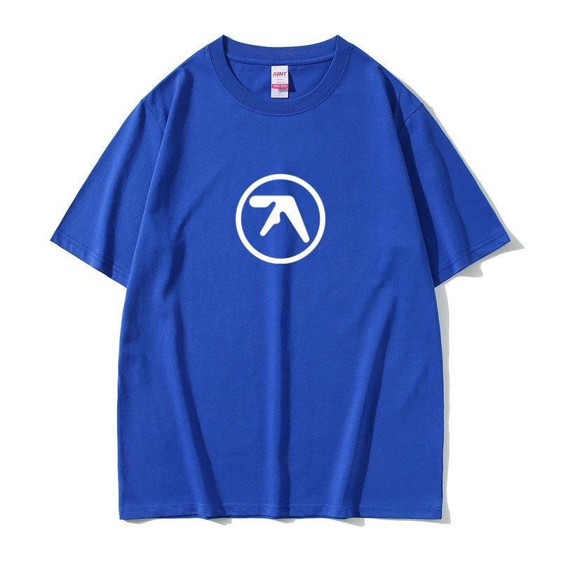 Футболка с принтом логотипа Aphex Twin Унисекс Женская Повседневная Хлопковая Винтажная С коротким рукавом Мужская Хип-Хоп Оверсайз Футболки Уличная одежда