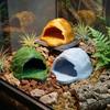 Simulation Rock Reptile Hideout Sturdy PETG Hidden Cave Shelter Lizard Feeder  Turtle Tank