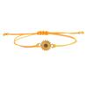 Alloy Sunflower Daisy Wax Rope Friendship Bracelet
