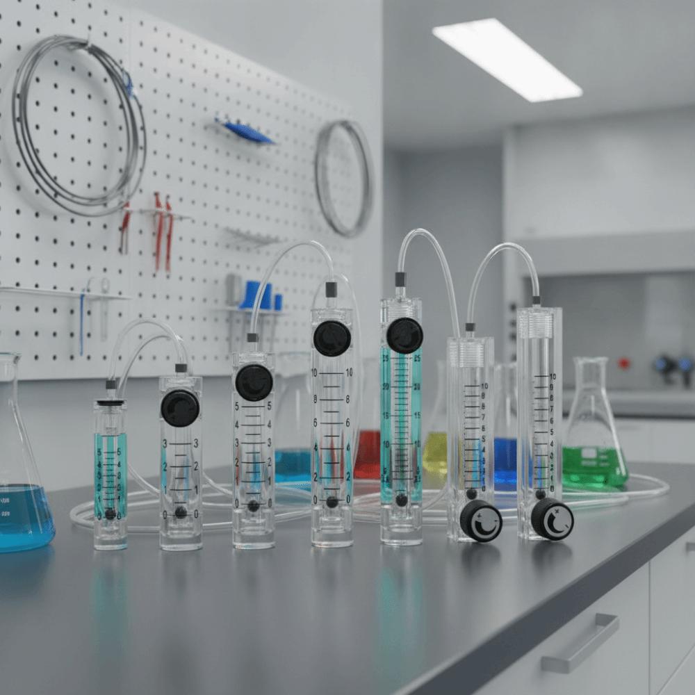 Acrylic Variable Area Flowmeter Direct Reading Gas Rotameter Gas Flow Meter Oxygen Flow Monitoring