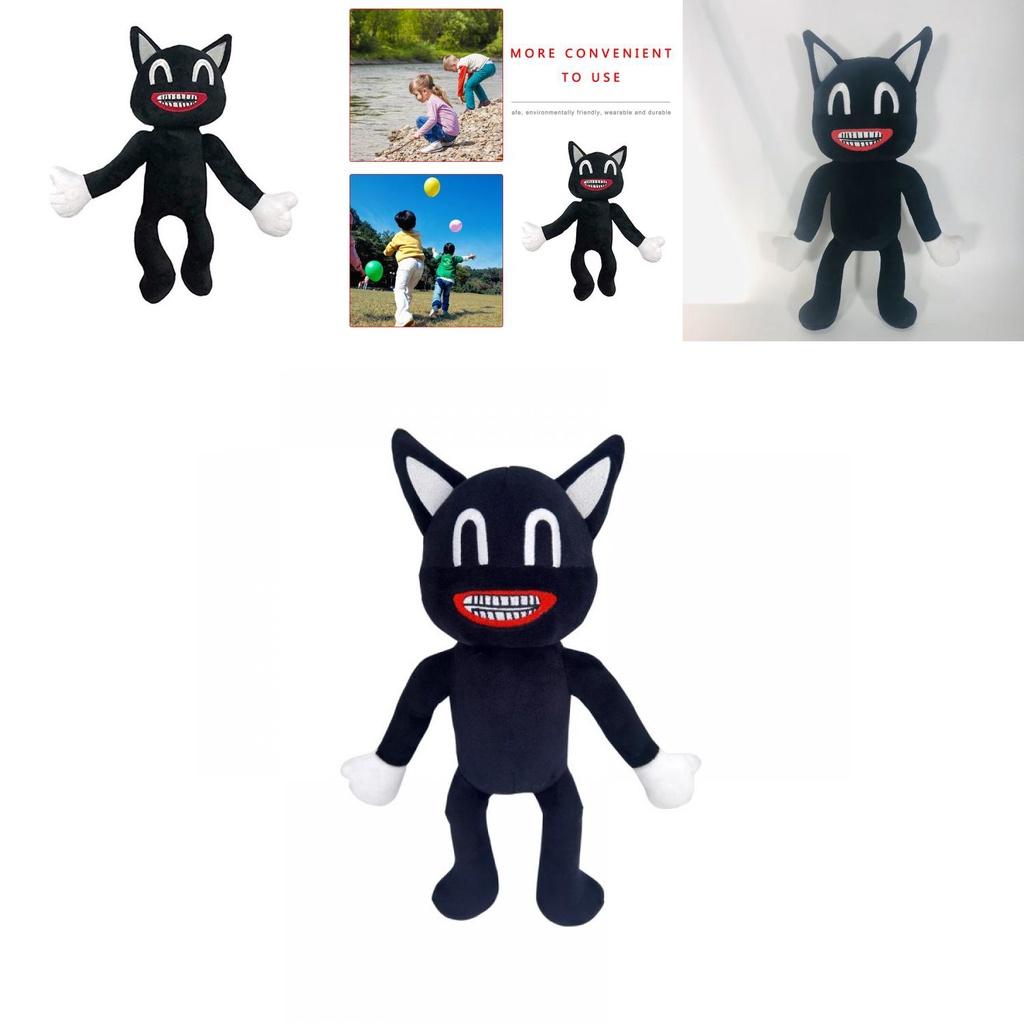 Black Cartoon Cat Stuffed Animal Plush Toy Highly Detailed And Made To Last!