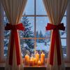 Velvet Christmas Tree Curtain Tieback Bowknot Curtain Strap  Christmas Decorations