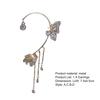 1Pc Butterfly Earrings Tassel Design Exquisite Fade-Resistant Painless Easy-wearing Decorative Metal Elegant Butterfly Style Ear Clip Jewelry Birthday