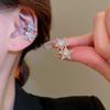 Роскошные серьги-клипсы в виде звезды из кристаллов циркония для женщин, простые геометрические С-образной формы, без прокола, ушной кафф, свадебные украшения, подарки