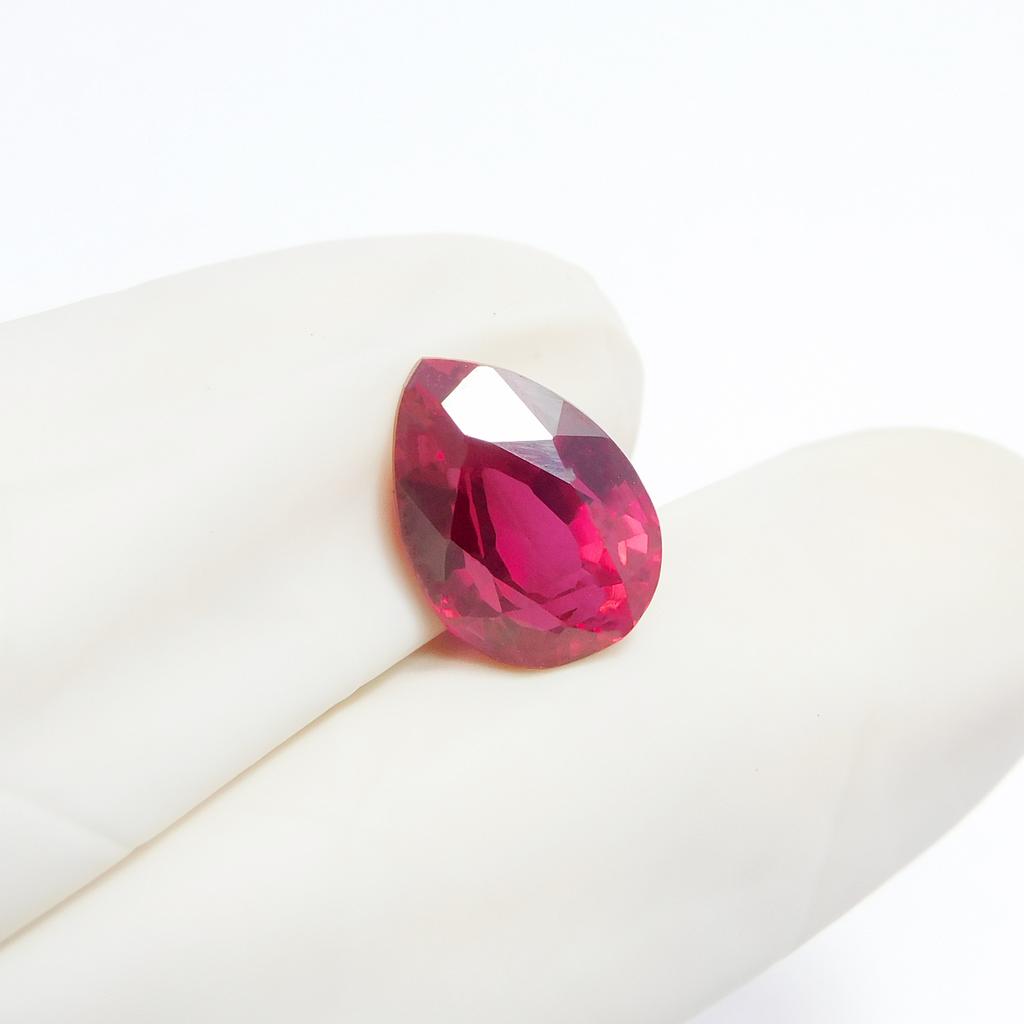 Natural Red Ruby Loose Gemstone 4.65 ct Pear Cut Flawless for Jewelry Making and Gem Collections