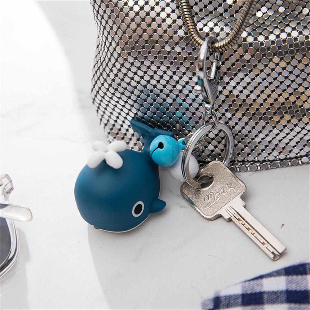 Sounds Light Sea Whale Keychain with Sound Animal LED Keychain LED Whale Keyring Bag Pendant