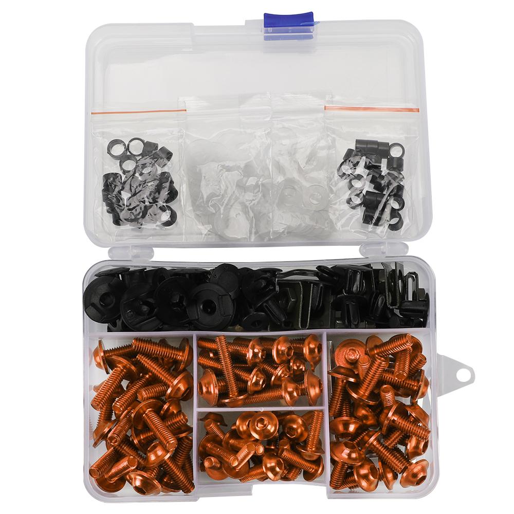 For Kawasaki NINJA 250R 300 ER6 650 ZX6 ZX7 ZX9 ZX10 ZX12 ZX14 Z1000 Z900 Z800 Z750 Z650 Fairing Bolts Fastener Clip Screw Kit