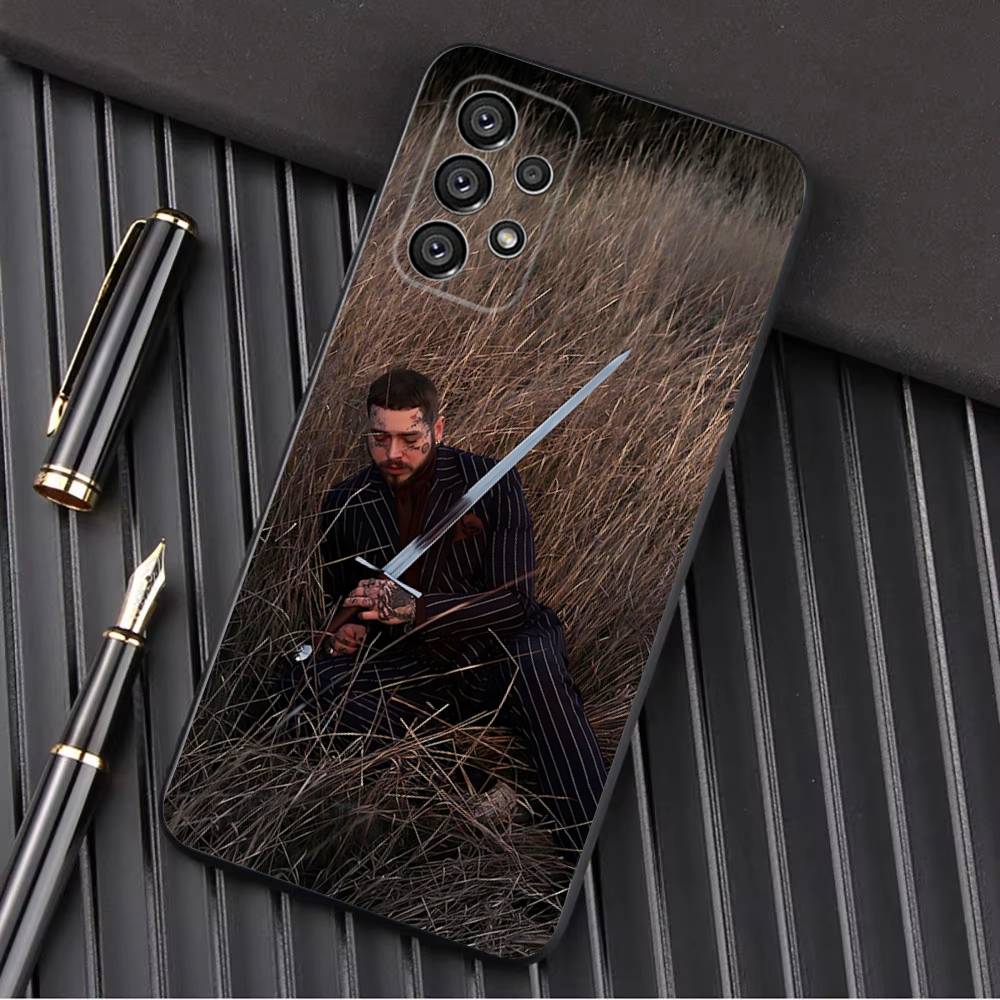 King P-Post M-Malone Phone Case For Samsung Galaxy A13,A21s,A22,A31,A32,A52,A53,A71,A80,A91 Soft Black Shell
