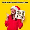 DIY Мини-музей, коробка-силуэт, витрина для семейных воспоминаний, рамка, коробка-силуэт со светом, мини-рамки и фигурки