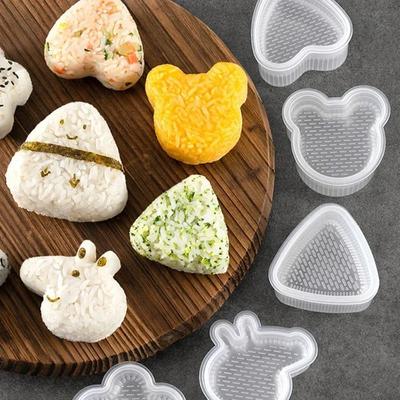 Творческая коробка для форм для суши своими руками, прозрачная треугольная форма для суши, пресс для рисовых шариков «Онигири», суши, кухонные принадлежности для бенто