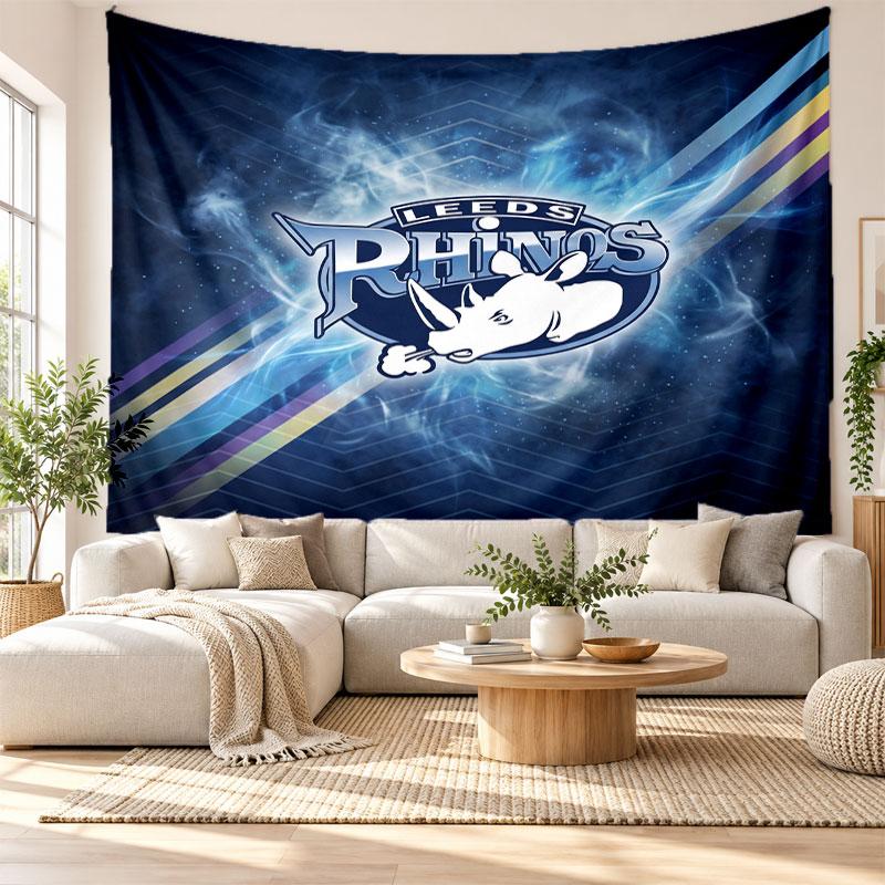 Leeds Rhinos Wall Tapestry, Soft Fabric Wall Hanging, Decorative Backdrop For Bedroom Home Wall Art