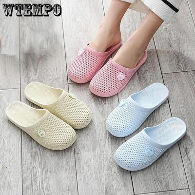 Женские летние тапочки на плоской подошве, домашние, нескользящие, мягкие, плоские, крутые тапочки для ванной комнаты