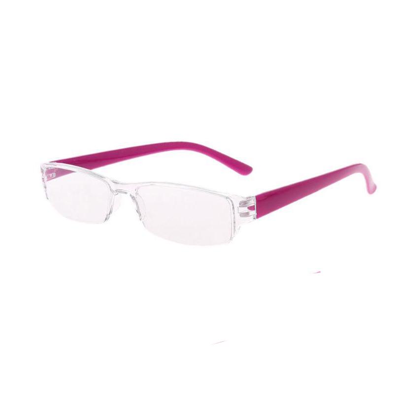 Очки Прямоугольные Очки Для Чтения Без Оправы Прозрачные Линзы В Кожаном Чехле Диоптрии Легкие Унисекс Тонкие