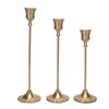 Taper Candle Holder European Style Vintage Brass Color Taper Candle Holders Decoration for Wedding