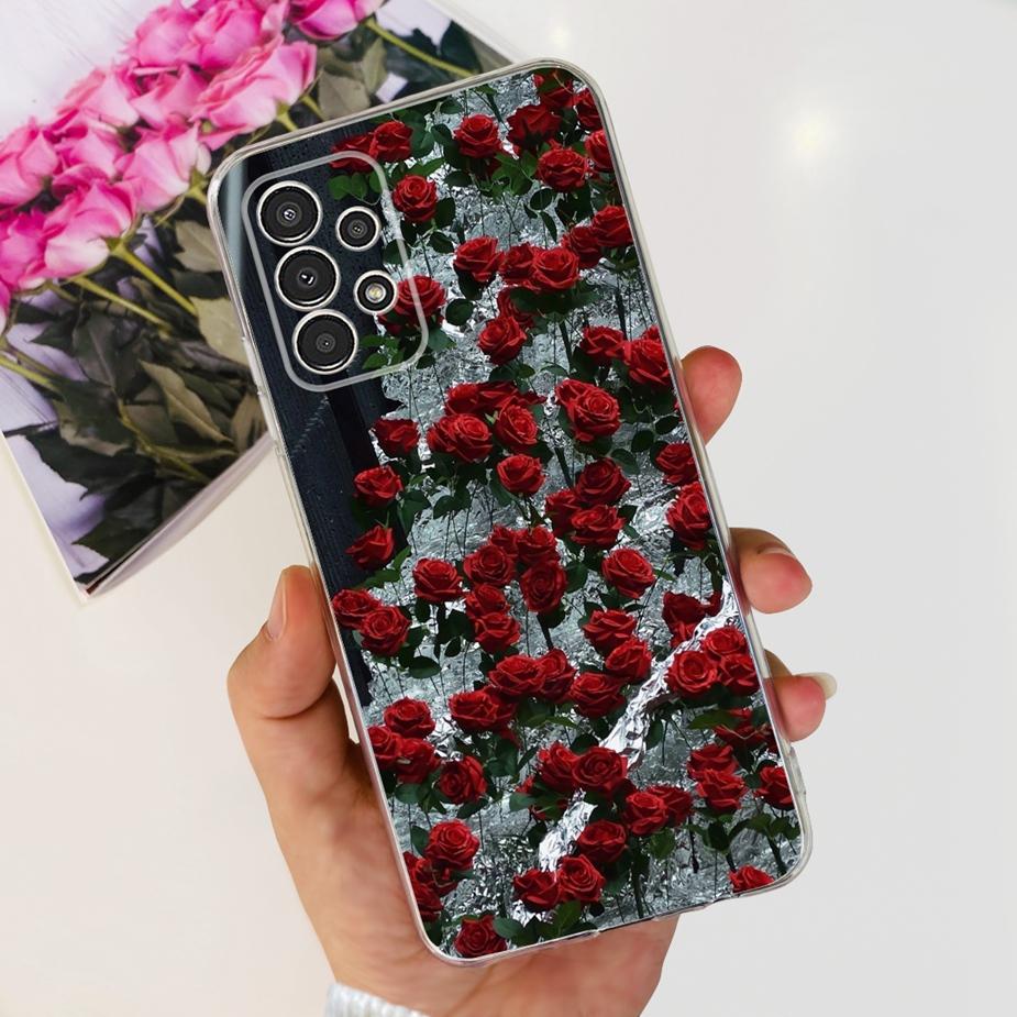 Чехол для Samsung Galaxy A13 A23 A33 A53 5G Милый Расписной Чехол Прозрачный Силиконовый Мягкий ТПУ Чехол для Телефона Для Samsung A53 A 13 23 33 Сумки