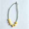 Resin Fruit Charms Fruit Beaded Necklace 3D Beaded Design Glass Beaded Necklace  for Girls