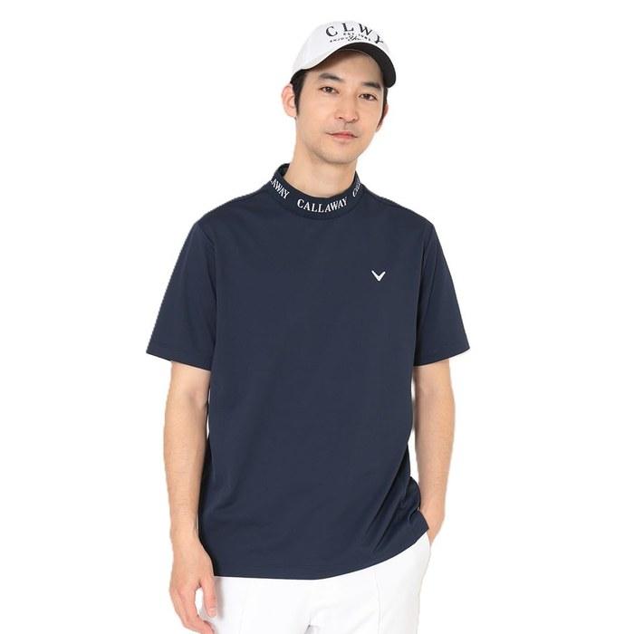 Callaway Short Sleeve Shirt Mock Neck Cool Festa Sweat-Absorbing Quick-Drying UV Cut Golf C26134105 Men's 1120_Navy L