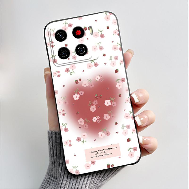 Чехол с рисунком для ZTE Blade A56 Z2473 Nubia A56, мягкий силиконовый, черный корпус, чехол для Blade A56 Pro, милый чехол с цветами