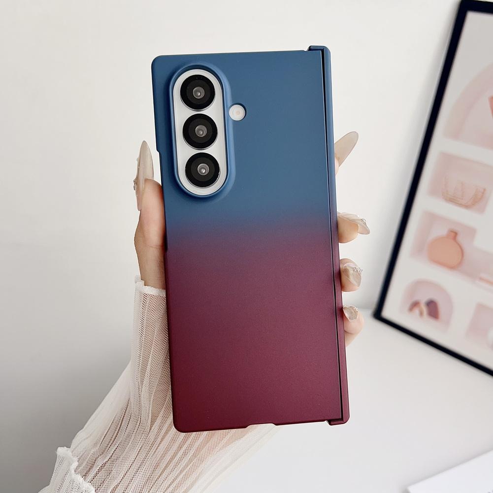 Чехол-книжка с градиентным покрытием и ощущением кожи для Samsung Galaxy Z Fold 7 fold7, приятный на ощупь, с защитой камеры