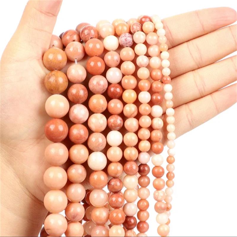 30pcs Natural Stone Beads Tiger Eye Agate Turquoise Rose Quartz Lapis Jade Opal Round Loose Beads for Jewelry Making DIY Bracelet 6mm