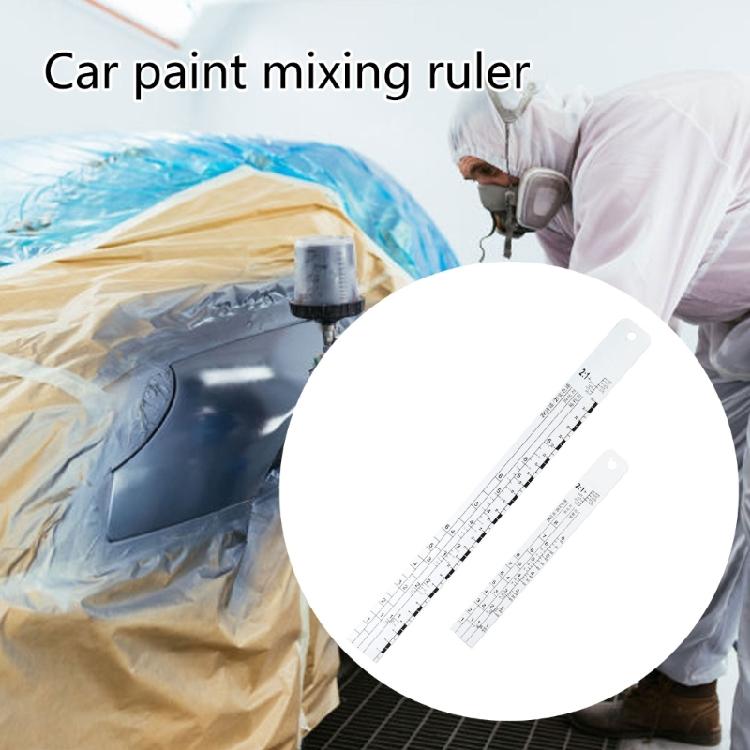 Car Paint Scale Varnish Curing Agent Scale Ruler Corrosion Resistant Thickening Paint Ruler Vehicle Paint Mixing Ruler