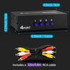 Fosmon RCA-разветвитель AV-селектор 4 входа 1 выход Стерео коммутационная коробка В комплекте RCA композитный AV-кабель 1 Совместим с и игровыми консолями 4-полосный и —