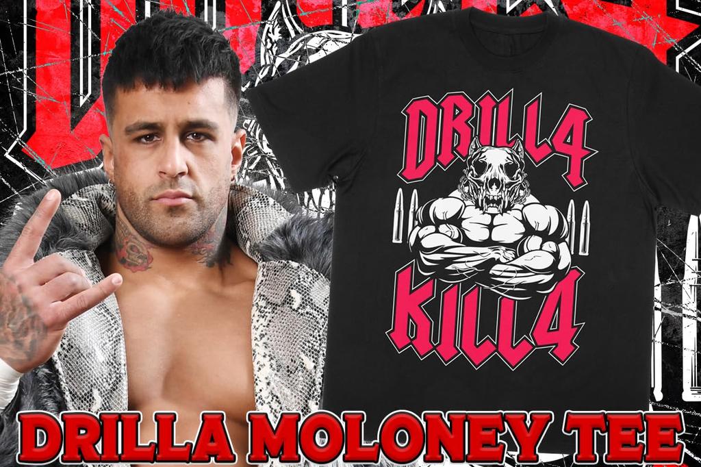 Футболка New Japan Pro-Wrestling "DRILLA KILLA" от Drilla Moloney, размер S, 6407103469