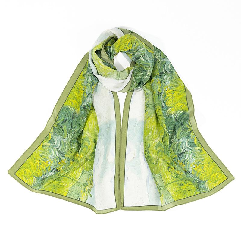 New Style of Silk Scarf for Women Small Long Mulberry Silk Hairband Versatile Small Scarf Scarf