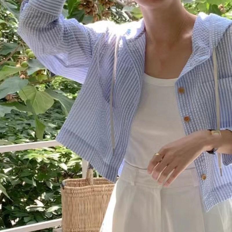 Женская рубашка летняя модная солнцезащитная с длинным рукавом повседневная