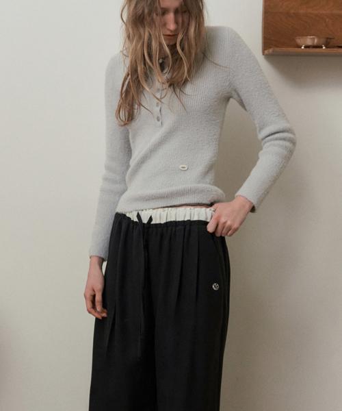 HAINT Bay Relaxed Wide Slacks_Black