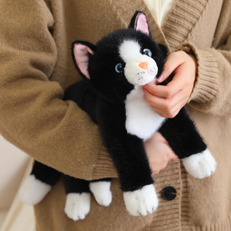 40cm Stuffed Animal Persian Cat in White Gray Black Orange or Light Gray White for Cat Lovers and Thoughtful Present Decor Feature