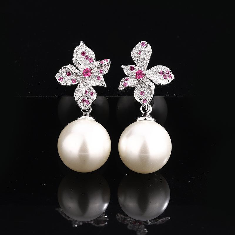 Жемчужное ожерелье нишевый легкий роскошный высококачественный темперамент летний универсальный костюм кулон серьги женская мода