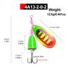 FTK Spinner Bait 4.1g 4.6g 7.4g 10.8g 12.5g Spoon Lures Pike Metal with Treble Hooks Arttificial Bass Bait Fishing Lure