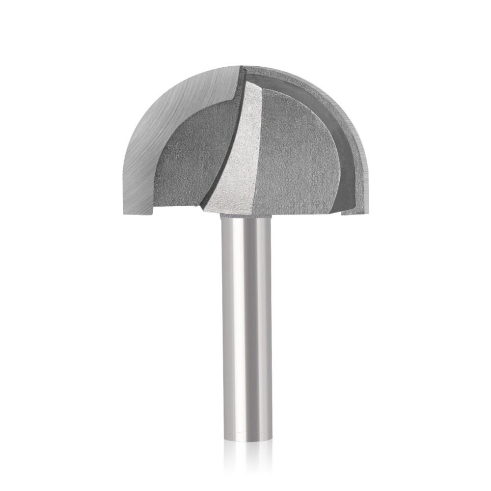 Фреза полукруглая с хвостовиком 8 мм R20 мм с круглым концом, круглая фреза с нижним пазом для деревообработки
