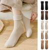 Middle Tube Thick Plush Snow Sock Solid Color Sleeping Socks Velvet Floor Hosiery  for Women Mens