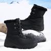 TUINANLE Женские зимние теплые сноубутсы, нескользящие, на подкладке из искусственного меха, ботильоны, обувь, удобные плюшевые ботинки до середины икры для женщин
