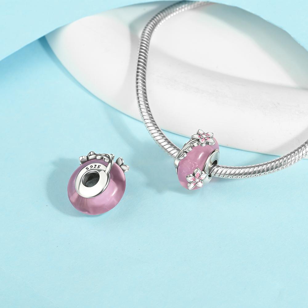 Новый Медный Красочный Цветок Муранское Стекло Шарм Подходит Оригинальный Браслет Ожерелье Сердце Муранское Стекло Сделай Сам Изысканные Ювелирные Изделия