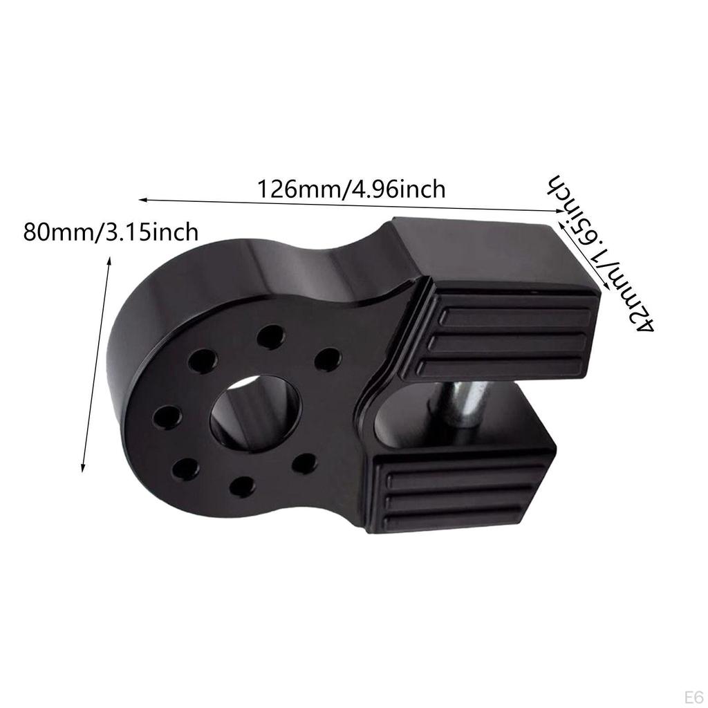 Winch Shackle Mount Drag Hook Connector Sturdy Strong Automotive Towing Tool Aluminum Alloy for