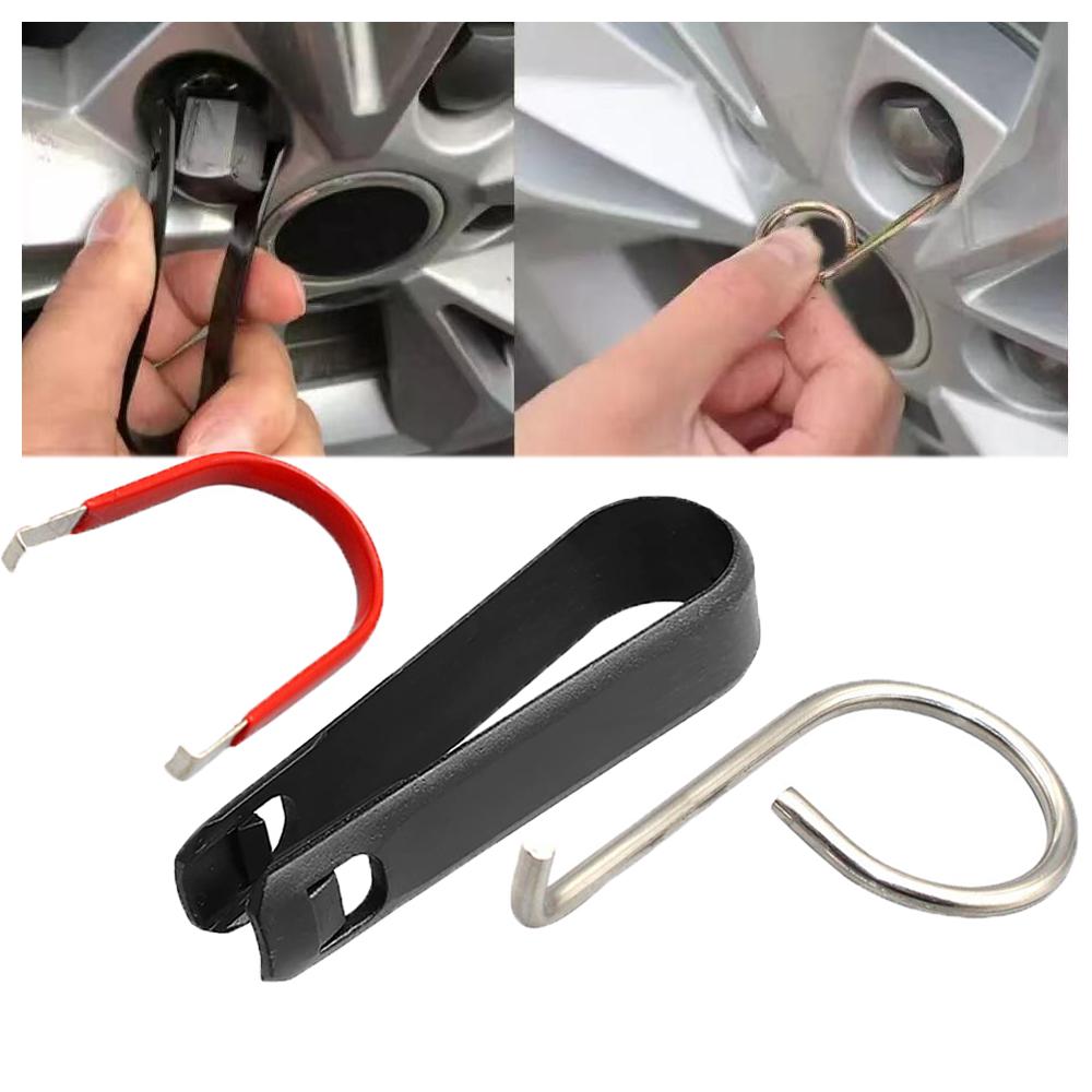 Alloy Wheel Bolt Nut Caps Covers Puller Remover Tool Mini Portable Tweezers Wheel Repair Tool for for Volkswagen Car Tool