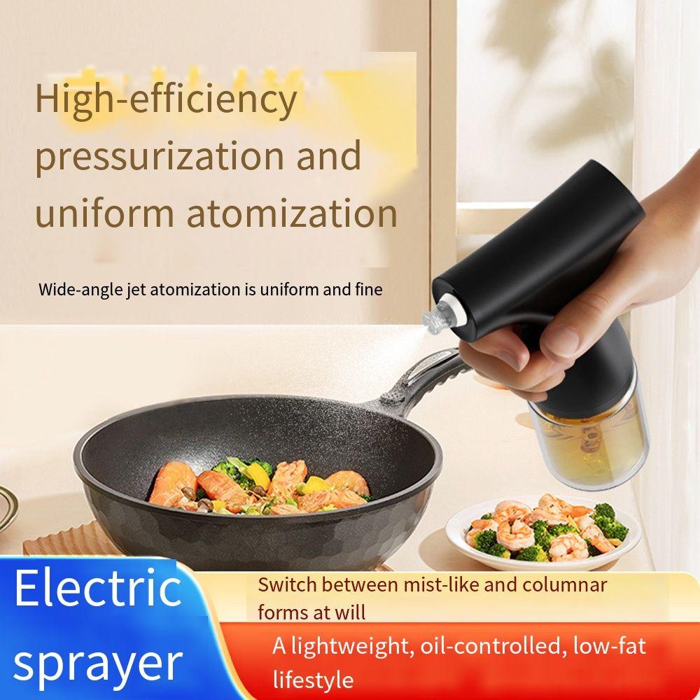 Double Modes Electric Oil Spray Bottle Leak-proof Cooking Oil Dispenser Glass Oil Spritzer  BBQ