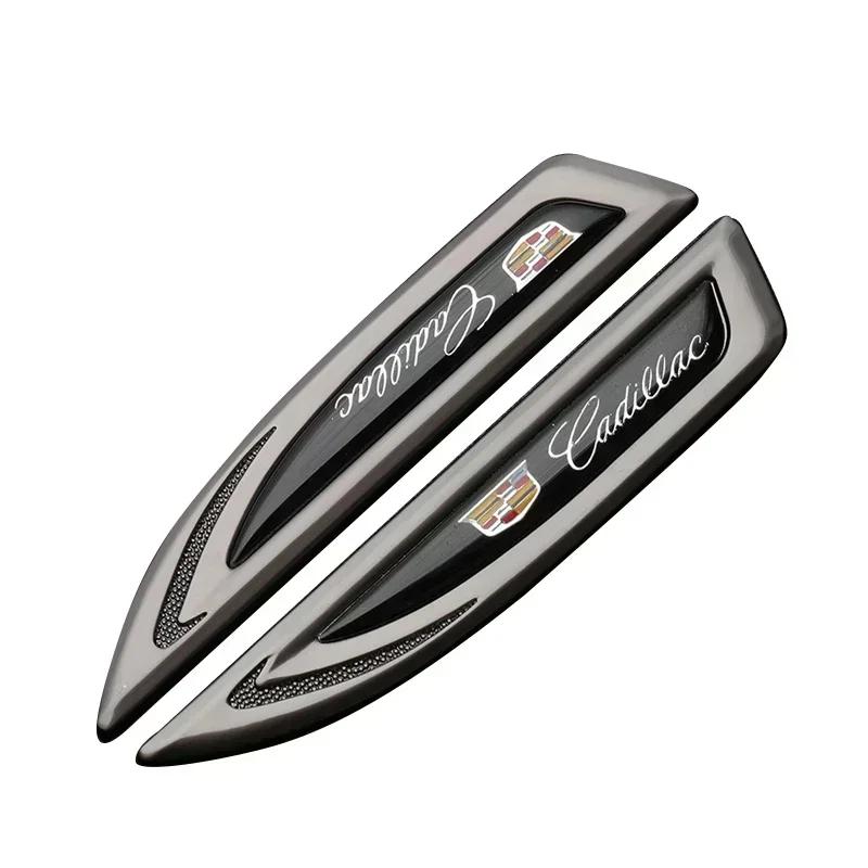2pcs Car Side Fender Emblem Sticker for Cadillac ATS BLS CT4 CT6 CTS ESCALADE STS XLR XT4 XT5 XTS SLS Logo Badge