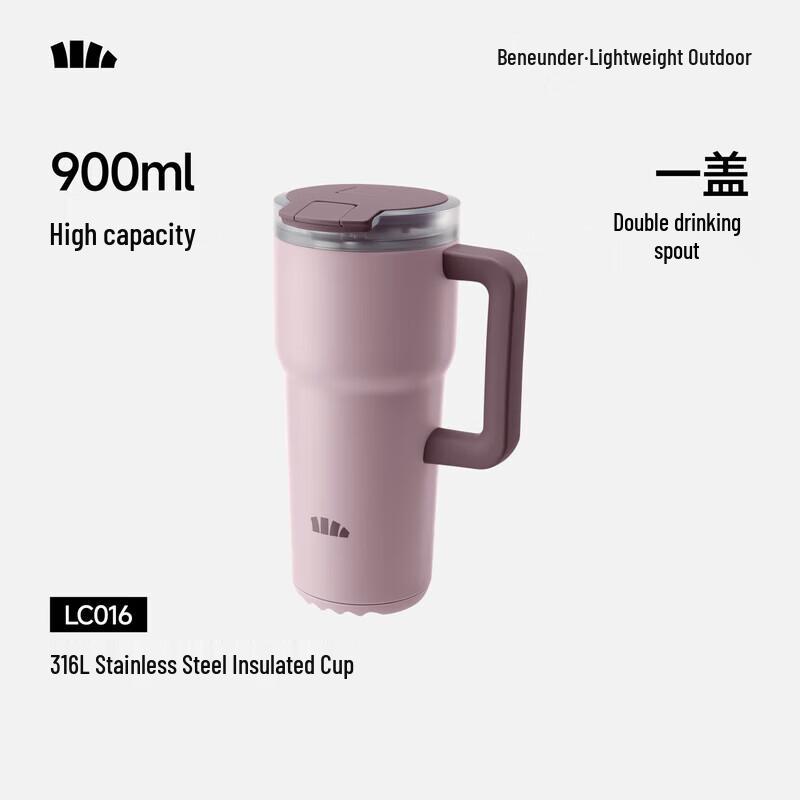 beneunder Изолированная бутылка для воды с соломинкой