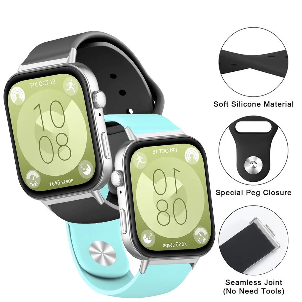 Спортивный ремешок для Huawei Watch Fit 4 3 ремешок для смарт-часов силиконовый ремешок для Huawei Watch Fit2 Fit1 4Pro браслет для часов аксессуары