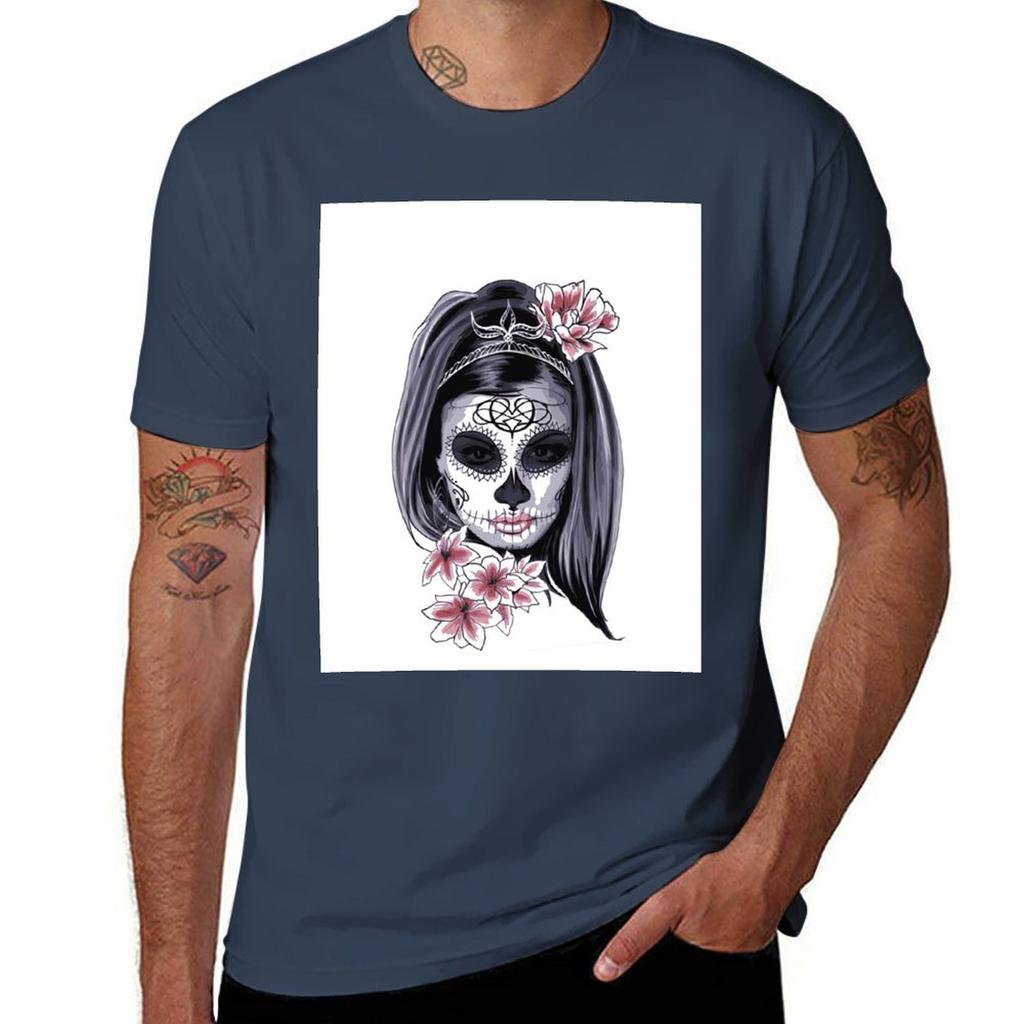 La Catrina La Calavera De La Catrina Tshirt Large Size Loose Casual Tee