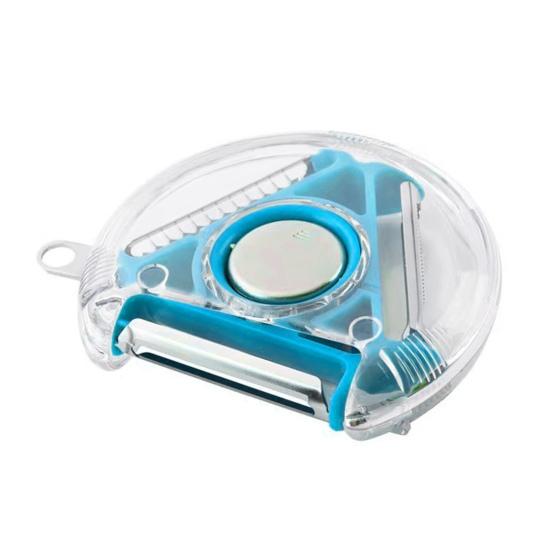 3 в 1 Овощечистка с поворотным переключателем, лезвия из нержавеющей стали, нескользящая ручка, кухонный инструмент для картофеля, помидоров, ананасов