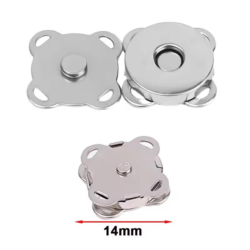 10Sets Magnetic Snap Button Metal Invisible Sew on Button Lock Clasps Fasteners for Purse Bags Clothes Craft DIY Accessories
