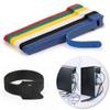 5Pcs Durable and Soft Nylon Strap Reusable Velcro Cable Ties Organizer Tool Velcro Self-Adhesive Tapes